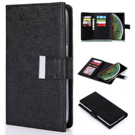 Fashion Wallet with Removable Magnet Case - BLACK for iPhone XR (Only Ground Shipping)