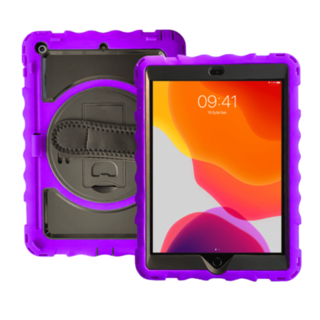 360 Hand Strap Silicone Case - PURPLE for iPad 10.2" (7th / 8th / 9th) / Air 3 / Pro 10.5 (Only Ground Shipping)