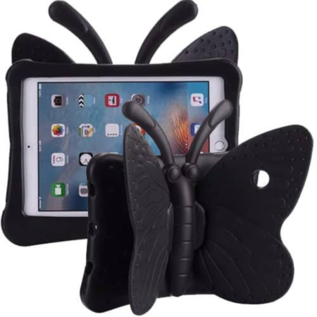 Butterfly Shockproof Kids Case - BLACK for iPad 2 / 3 / 4 (Only Ground Shipping)