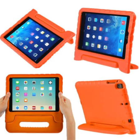 Handle Stand Shockproof Kids Case - ORANGE for iPad 5 (2017) / iPad 6 (2018) / Air 1 / Air 2 / Pro 9.7 (Only Ground Shipping)