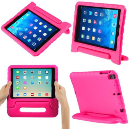 Handle Stand Shockproof Kids Case - HOT PINK for iPad 5 (2017) / iPad 6 (2018) / Air 1 / Air 2 / Pro 9.7 (Only Ground Shipping)