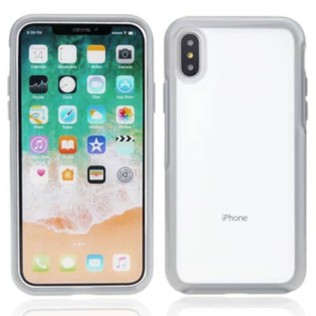 Acrylic Dual Layer Transparent Case - GRAY for iPhone XS Max (Only Ground Shipping)