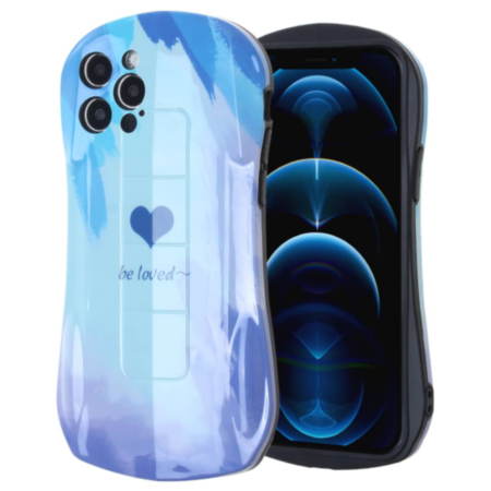 Be Loved Heart Pattern Silicone Case - Style 3 for iPhone 12 Pro (Only Ground Shipping)