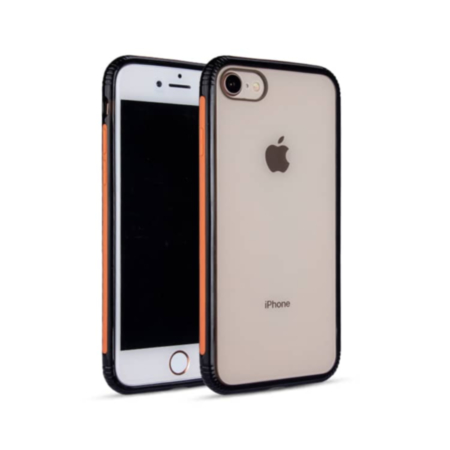 Shockproof Transparent Soft Gel TPU Case - ORANGE for iPhone 8P / 7P / 6SP / 6P (Only Ground Shipping)