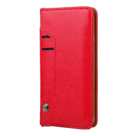 Galaxy S20 Ultra Luxury Leather Wallet Case with Credit Card Slot - RED (Only Ground Shipping)