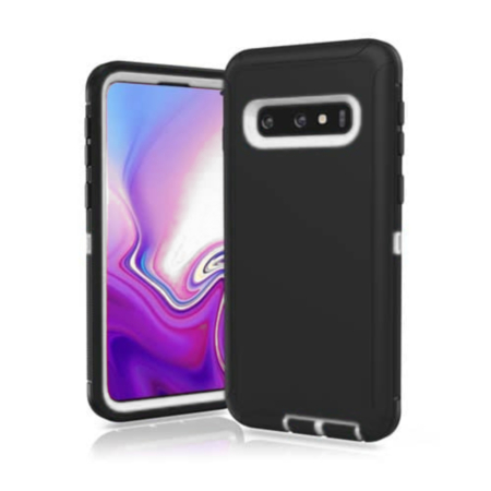 Heavy Duty Case for Galaxy S10 (BLACK & WHITE) (Only Ground Shipping)