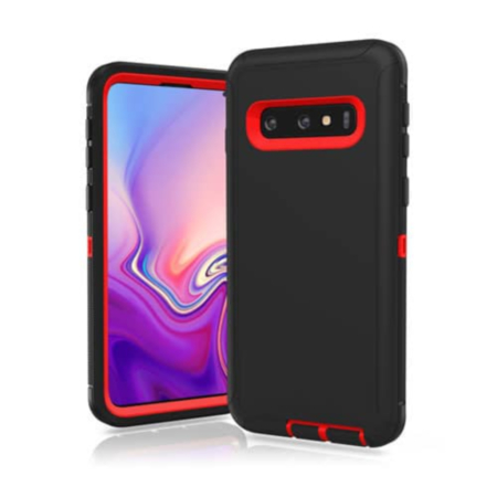 Heavy Duty Case for Galaxy S10 (BLACK & RED) (Only Ground Shipping)