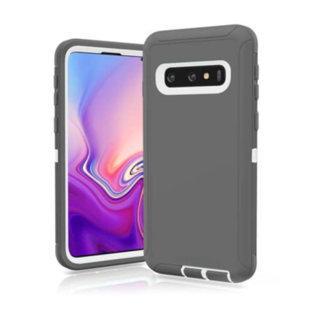 Heavy Duty Case for Galaxy S10 (DARK GRAY & WHITE) (Only Ground Shipping)