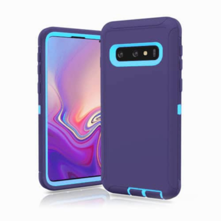 Heavy Duty Case for Galaxy S10 (PURPLE & TEAL) (Only Ground Shipping)
