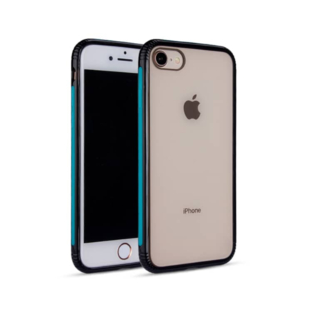 Shockproof Transparent Soft Gel TPU Case - TEAL for iPhone 8P / 7P / 6SP / 6P (Only Ground Shipping)