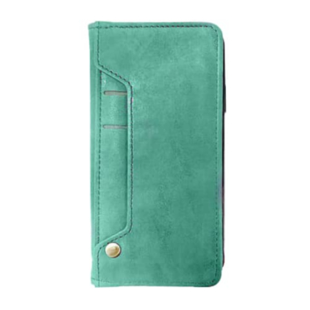 Galaxy S20 Plus Genuine Leather Magnetic Wallet Case with Credit Card Slot - TEAL (Only Ground Shipping)