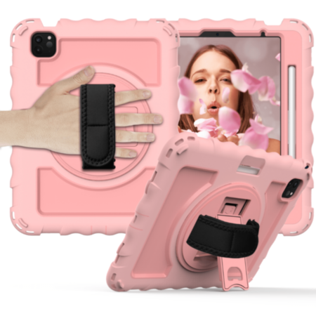 360 Hand Strap Silicone Case - ROSE GOLD for iPad Air 4 / Air 5 / Pro 11 (1st / 2nd / 3rd / 4th) (Only Ground Shipping)