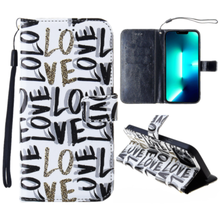 Printed Design Sport Wallet Case - Style 2 for iPhone 13 Pro (Only Ground Shipping)
