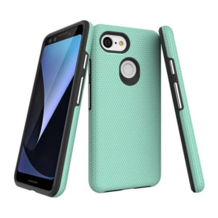 Google Pixel 3 Shock Absorption Protective Dual Layer Case-TEAL (Only Ground Shipping)