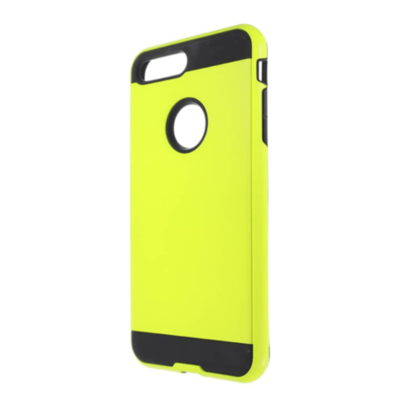 Hybrid Metal Brushed Shockproof Case - GREEN for iPhone 8P / 7P (Only Ground Shipping)