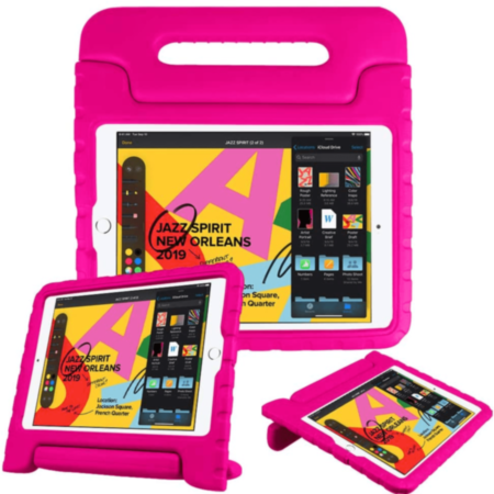 Handle Stand Shockproof Kids Case - HOT PINK for iPad 10.2" (7th / 8th / 9th) / Air 3 / Pro 10.5 (Only Ground Shipping)