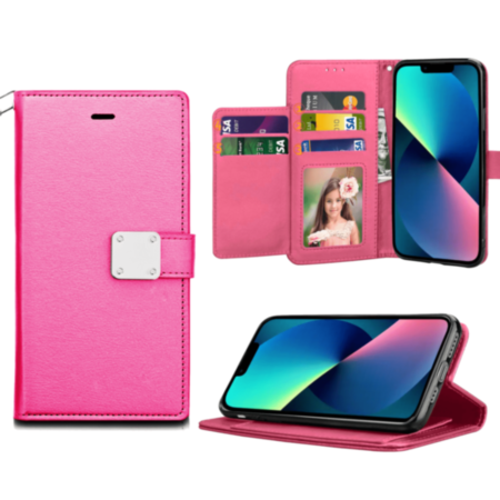 Elegant Leather Wallet Case HOT PINK for iPhone 11 Pro Max (Only Ground Shipping)