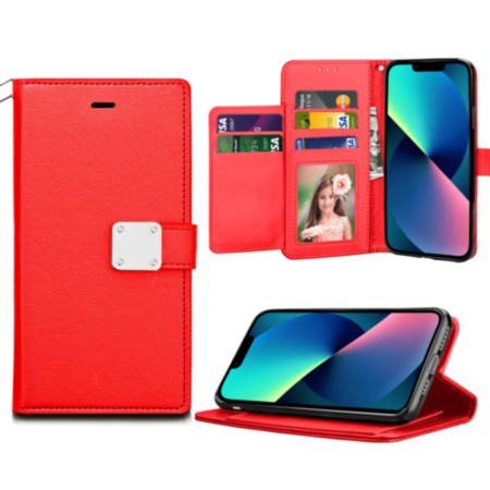 Elegant Leather Wallet Case RED for iPhone 11 Pro Max (Only Ground Shipping)