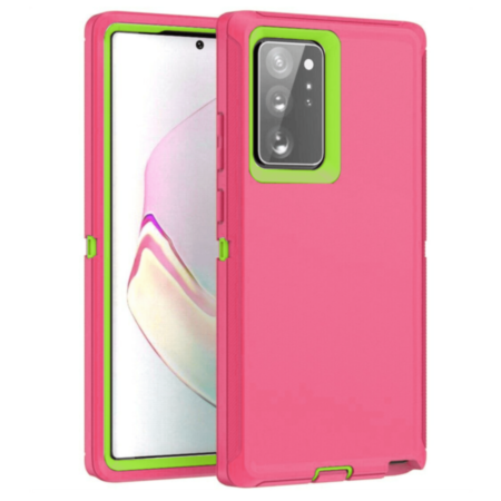 Heavy Duty Case for Galaxy Note 20 (HOT PINK & GREEN) (Only Ground Shipping)