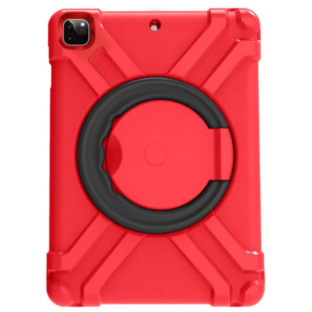 Shockproof Circle Stand Case - RED for iPad 5 (2017) / iPad 6 (2018) / Air 1 / 2 / Pro 9.7 (Only Ground Shipping)