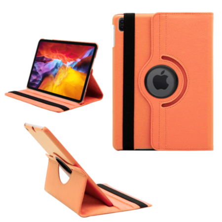 360 Degree Rotating Swivel Stand Case - ORANGE for iPad Air 13 2024 / Pro 12.9 (3rd / 4th / 5th / 6th) (Only Ground Shipping)