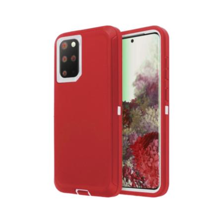Heavy Duty Case for Galaxy S20 Plus (RED & WHITE) (Only Ground Shipping)