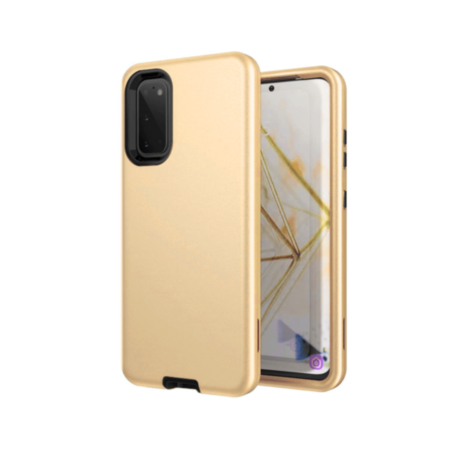 Galaxy S20 Plus Three Layer Heavy Duty Shockproof Anti-Scratch Protective Case - GOLD (Only Ground Shipping)