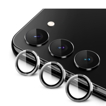 Camera Lens Protector with Metal Ring for Galaxy S23 / S23 Plus (White)