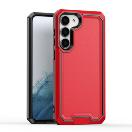 Slim Non-Slip Transparent Matte Case - RED for Galaxy S23 Plus (Only Ground Shipping)