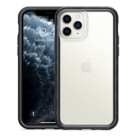 Acrylic Dual Layer Transparent Case - BLACK for iPhone 12 Mini (Only Ground Shipping)
