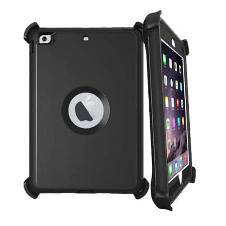 Heavy Duty Case with Clip - BLACK for iPad 5 (2017) / iPad 6 (2018) / Air 1 / Air 2 / Pro 9.7 (Only Ground Shipping)