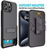 xBase by PowerPeak - Duraclip Series Combo Case MagSafe Belt Clip Holster for iPhone 15 Pro Max (Only Ground Shipping)