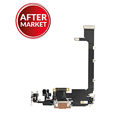Shop the charging port flex cable for iPhone 11 Pro Max in gold. It’s an aftermarket part.