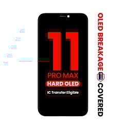 Purchase the OLED assembly for iPhone 11 Pro Max, aftermarket QV8/hard, IC transfer eligible, with exclusive OLED breakage warranty.
