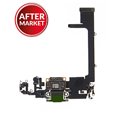 Order the charging port flex cable in Midnight Green for iPhone 11 Pro, aftermarket.

