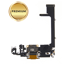 Grab the wholesale deals on the charging port flex cable in gold for iPhone 11 Pro, premium.


