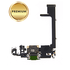 Stock up on the charging port flex cable in Midnight Green for iPhone 11 Pro, premium.

