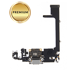 Grab the wholesale deals on the charging port flex cable in silver for iPhone 11 Pro, premium.


