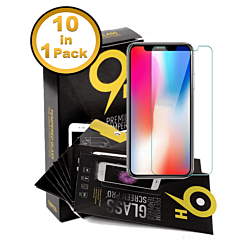 Order the clear tempered glass for iPhone 12 Mini, 2.5D, pack of 10, premium quality.

