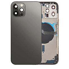 Shop the Back Housing Frame with Small Components Pre-Installed for iPhone 12 Pro Max NO LOGO GRAPHITE.

