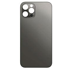 Stock up on the Back Glass with Bigger Camera Hole for iPhone 12 Pro Max NO LOGO GRAPHITE.


