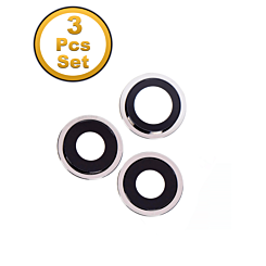 Buy the Back Camera Lens with Bracket for iPhone 12 Pro Max SILVER 3 Piece Set Premium.

