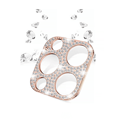 Order the rose gold back camera diamond frame for iPhone 13 Pro and 13 Pro Max.

