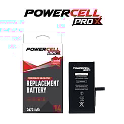 Grab the wholesale deals on the POWERCELL PRO extended capacity battery replacement for iPhone 14 – 3670 mAh.