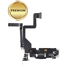 Order the charging port flex cable for iPhone 14 Pro in Space Black, premium quality.