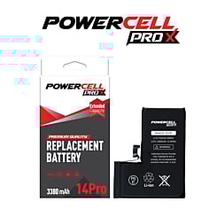 Shop the POWERCELL PRO extended capacity battery replacement for iPhone 14 Pro with 3380 mAh.