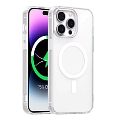 Hard PC Rear / Soft TPU Wireless Charging Case - CLEAR for iPhone 15 Pro Max (Only Ground Shipping)