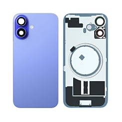 Back Glass with Frame and MagSafe Magnet for iPhone 16 (NO LOGO) (ULTRAMARINE)