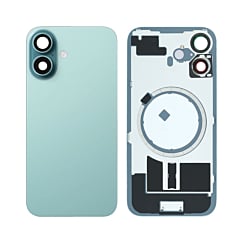 Back Glass with Frame and MagSafe Magnet for iPhone 16 (NO LOGO) (TEAL)