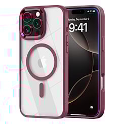 Shiny Magnetic Clear Cases - CHERRY for iPhone 16 Pro Max (Only Ground Shipping)